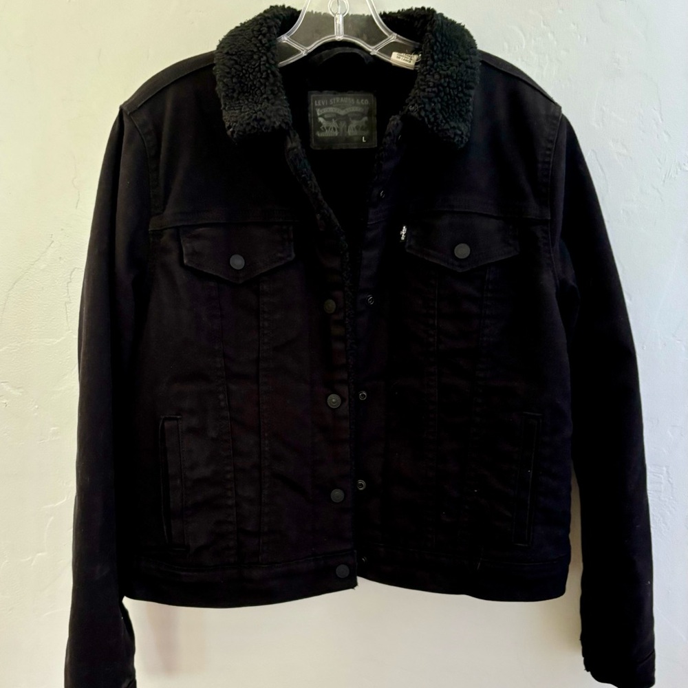 Levi’s Black Sherpa Jean Jacket